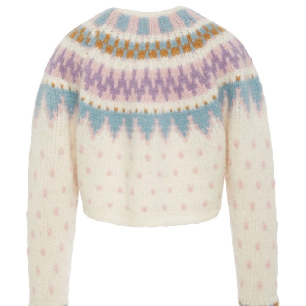 LoveShackFancy LSF Megan Crop Cardigan Sweater - Picture 3 of 12